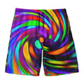 Colorful Spiral Trippy Print Men's Swim Trunks