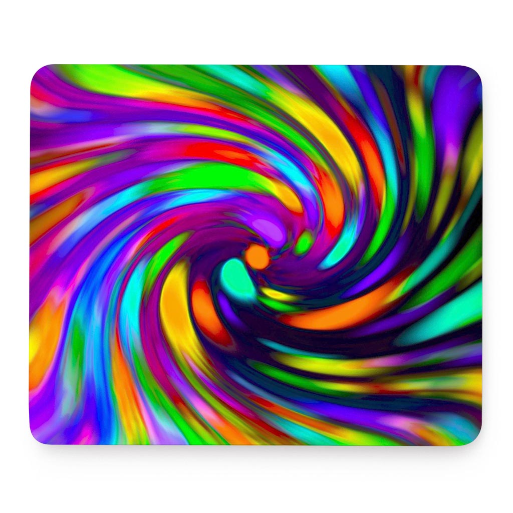 Colorful Spiral Trippy Print Mouse Pad