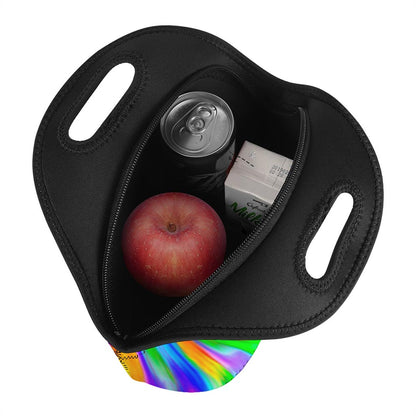 Colorful Spiral Trippy Print Neoprene Lunch Bag