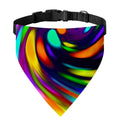 Colorful Spiral Trippy Print Over The Collar Dog Bandana