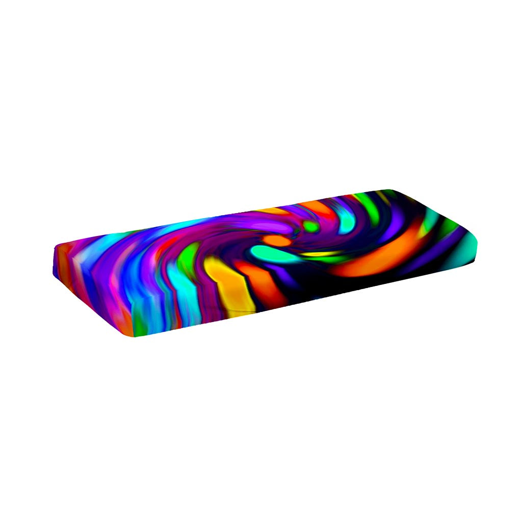 Colorful Spiral Trippy Print Piano Keyboard Cover