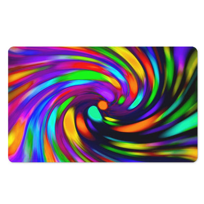 Colorful Spiral Trippy Print Polyester Doormat