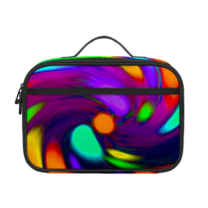Colorful Spiral Trippy Print Portable Lunch Bag