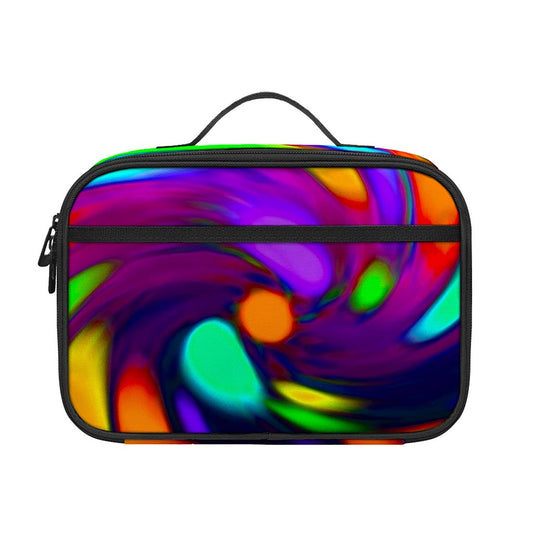 Colorful Spiral Trippy Print Portable Lunch Bag