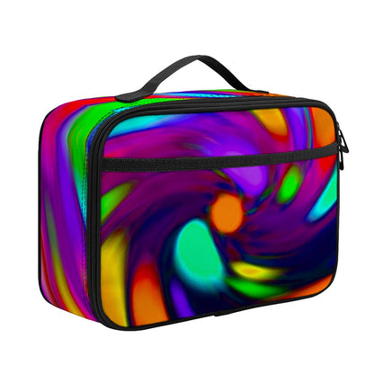 Colorful Spiral Trippy Print Portable Lunch Bag