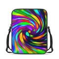 Colorful Spiral Trippy Print Rectangular Crossbody Bag
