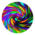 Colorful Spiral Trippy Print Round Blanket