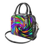 Colorful Spiral Trippy Print Shoulder Handbag