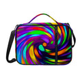 Colorful Spiral Trippy Print Shoulder Strap Bible Bag