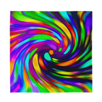 Colorful Spiral Trippy Print Silk Bandana