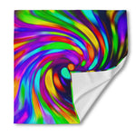 Colorful Spiral Trippy Print Silk Bandana