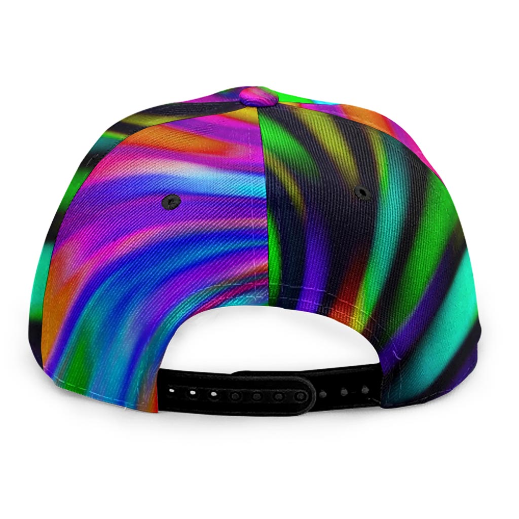 Colorful Spiral Trippy Print Snapback Cap