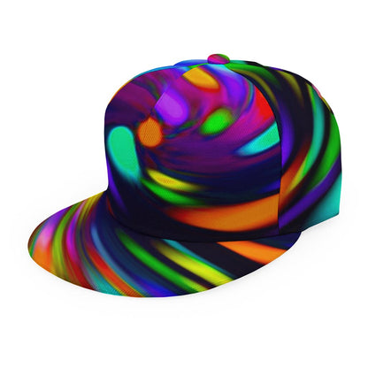 Colorful Spiral Trippy Print Snapback Cap