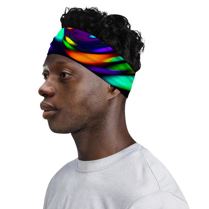 Colorful Spiral Trippy Print Sports Headband