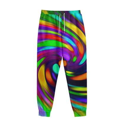 Colorful Spiral Trippy Print Sweatpants