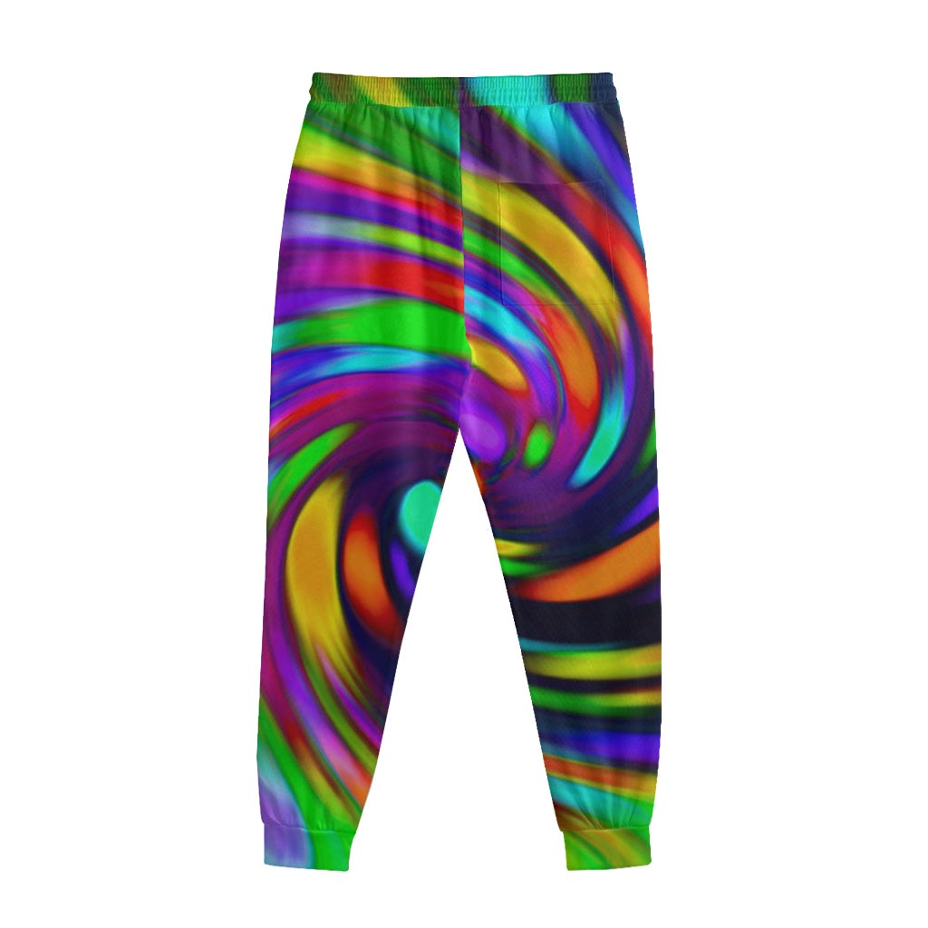 Colorful Spiral Trippy Print Sweatpants