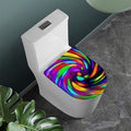 Colorful Spiral Trippy Print Toilet Lid Cover