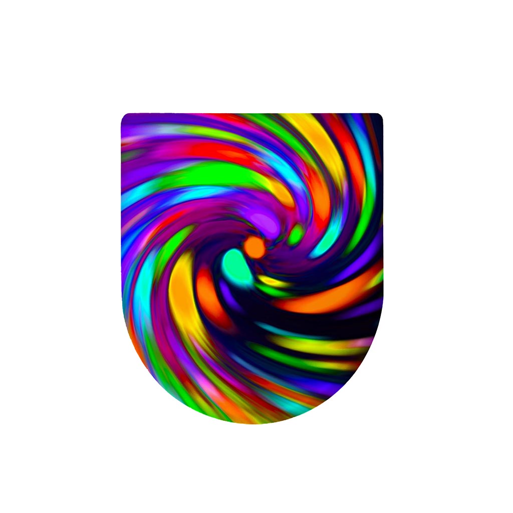 Colorful Spiral Trippy Print Toilet Lid Cover