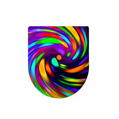 Colorful Spiral Trippy Print Toilet Lid Cover