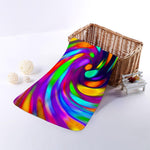 Colorful Spiral Trippy Print Towel