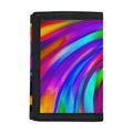 Colorful Spiral Trippy Print Trifold Wallet