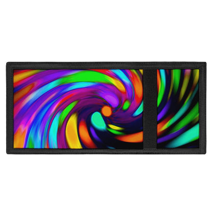 Colorful Spiral Trippy Print Trifold Wallet