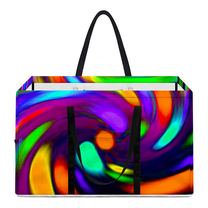 Colorful Spiral Trippy Print Utility Tote Bag