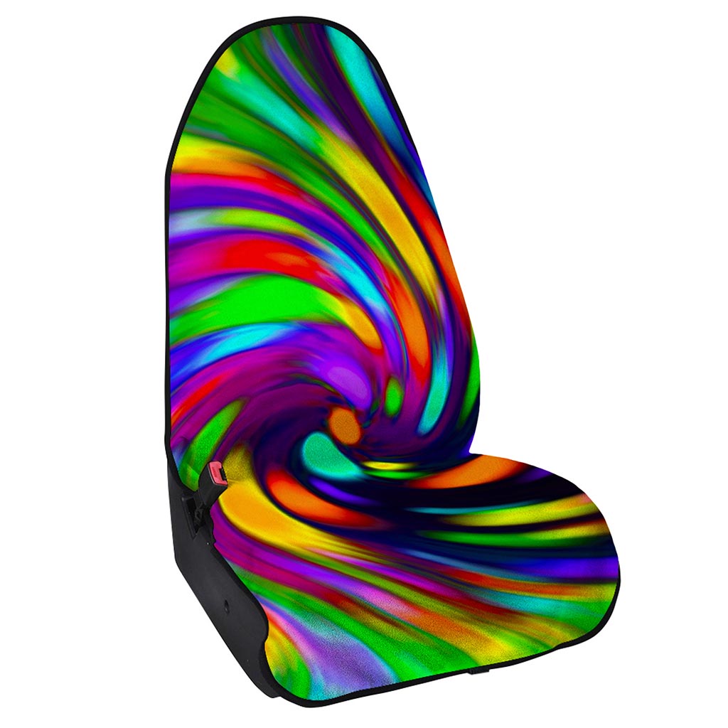 Colorful Spiral Trippy Print Waterproof Car Seat Cover