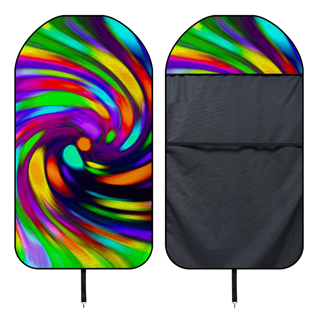Colorful Spiral Trippy Print Waterproof Car Seat Cover