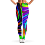 Colorful Spiral Trippy Print Women's Leggings