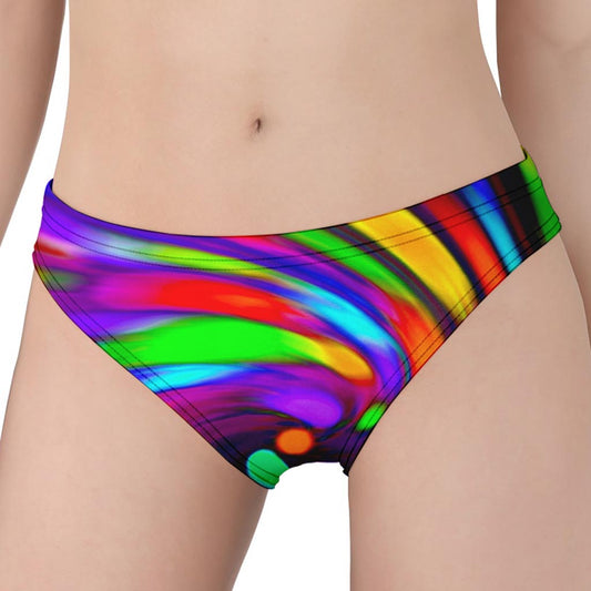 Colorful Spiral Trippy Print Women's Panties