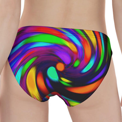 Colorful Spiral Trippy Print Women's Panties