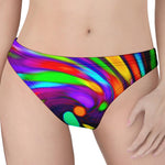 Colorful Spiral Trippy Print Women's Thong