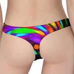 Colorful Spiral Trippy Print Women's Thong