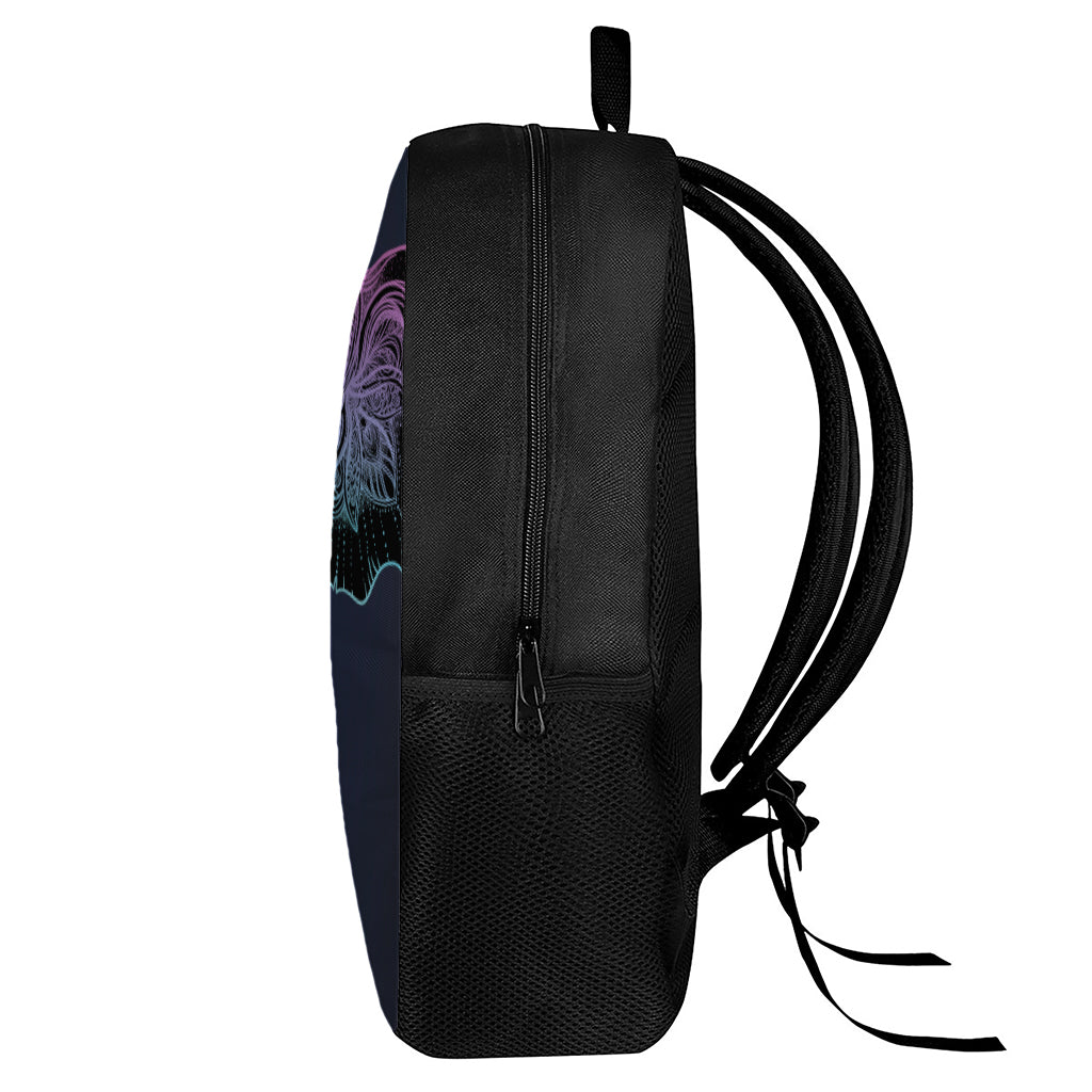 Colorful Spiritual Elephant Print 17 Inch Backpack