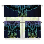 Colorful Spiritual Elephant Print 3 Piece Kitchen Curtains