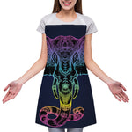 Colorful Spiritual Elephant Print Adjustable Apron