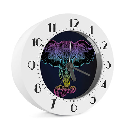 Colorful Spiritual Elephant Print Alarm Clock