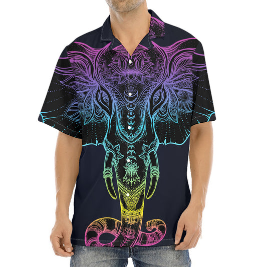 Colorful Spiritual Elephant Print Aloha Shirt