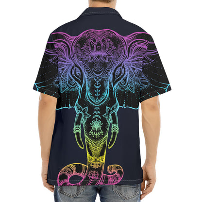 Colorful Spiritual Elephant Print Aloha Shirt
