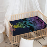 Colorful Spiritual Elephant Print Baby Crib Sheet