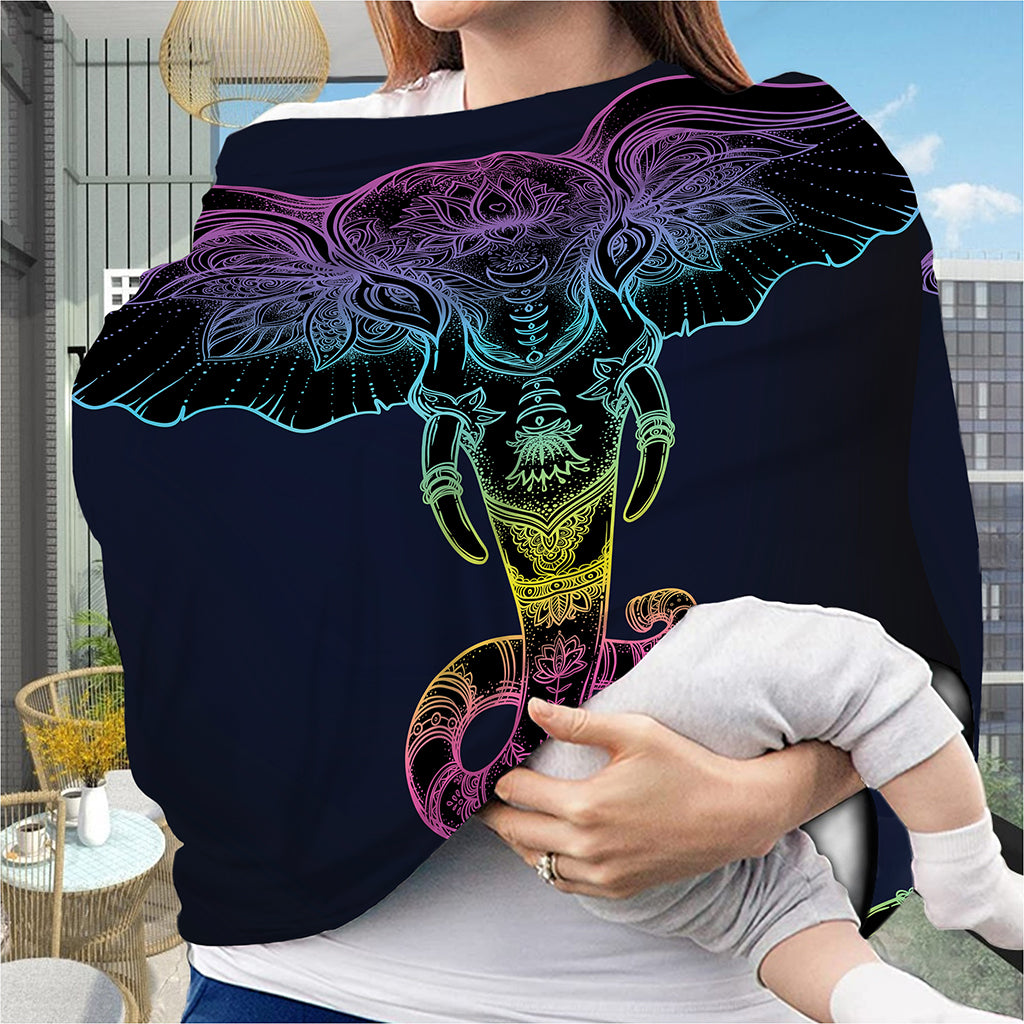 Colorful Spiritual Elephant Print Baby Seat Cover