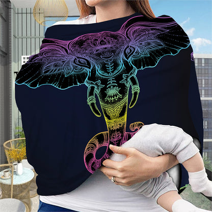 Colorful Spiritual Elephant Print Baby Seat Cover