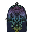 Colorful Spiritual Elephant Print School Backpack