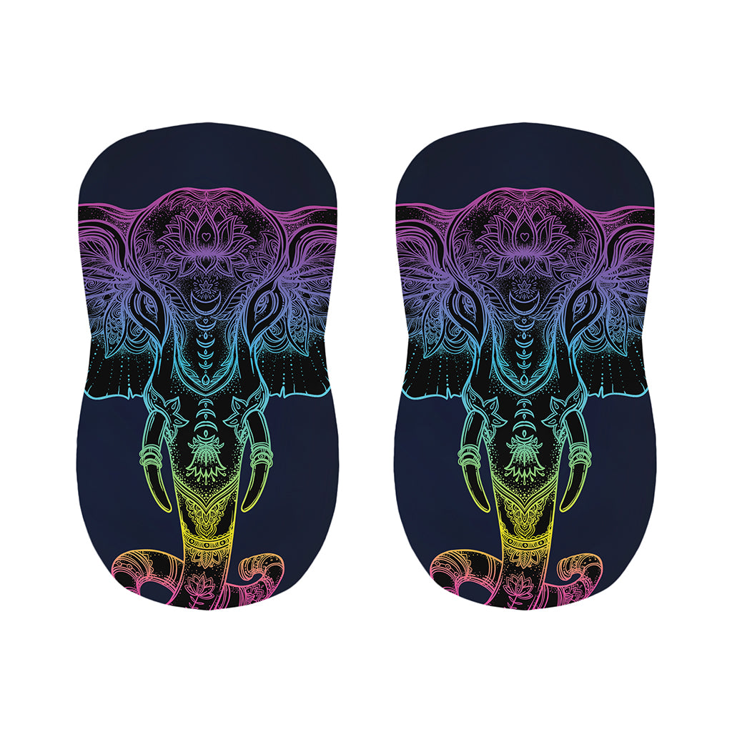 Colorful Spiritual Elephant Print Bar Stool Covers