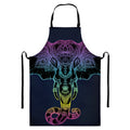 Colorful Spiritual Elephant Print Bib Apron With Pocket
