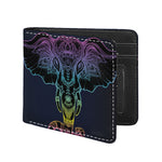 Colorful Spiritual Elephant Print Bifold Wallet
