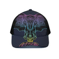 Colorful Spiritual Elephant Print Black Mesh Trucker Hat