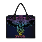 Colorful Spiritual Elephant Print Canvas Tote Bag