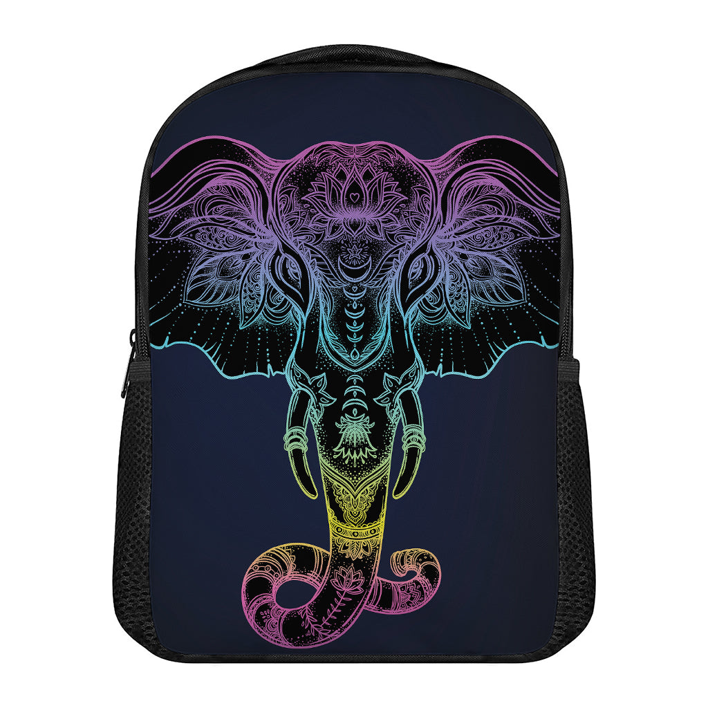 Colorful Spiritual Elephant Print Casual Backpack